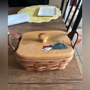 Longaberger Brown Coffee & Tea Basket